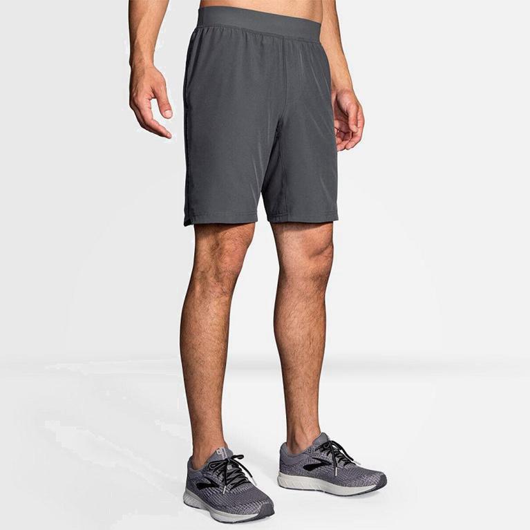 Brooks Equip 9 Australia - Men's Running Shorts - Grey (943701-SCQ)